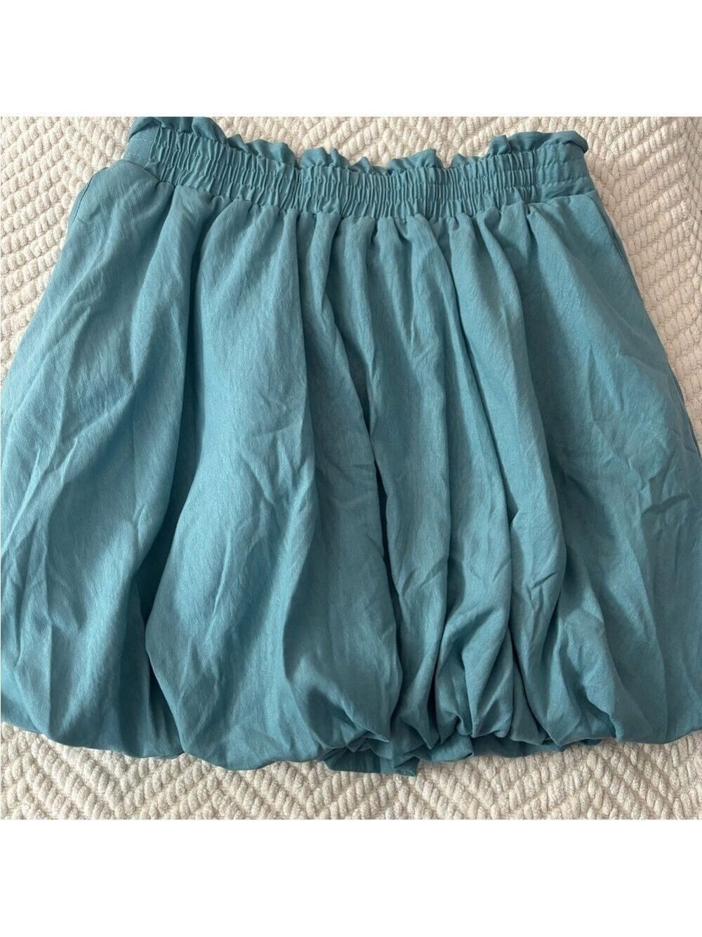 Bubble Short Skirt Teal Women Large - Picture 4 of 8